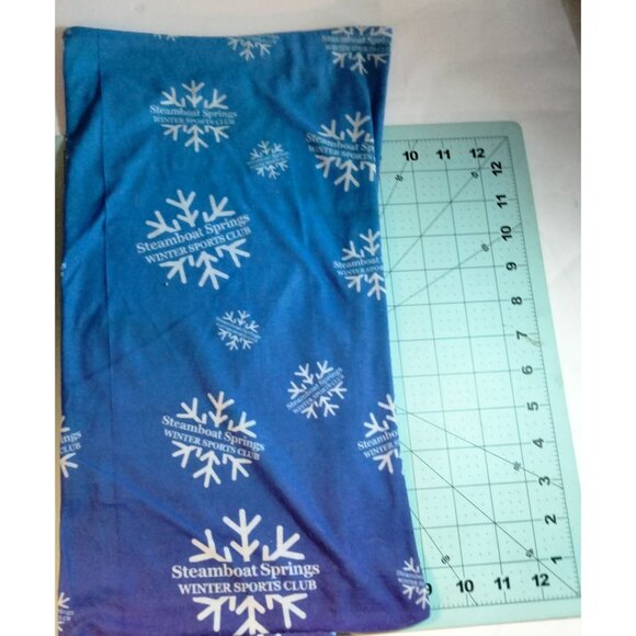 Steamboat Springs Winter Sports Club Blue Neck Gaiter Snowflake Ski Town USA - Picture 3 of 4